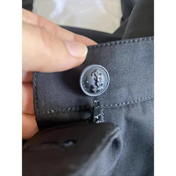 Vintage 04A Chanel FR-36/38 Pants Black Wool Silk Tuxedo Detail Trousers 2004 - Picture 7 of 9